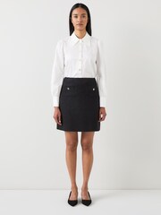 LK Bennett Cream Sonya Birch Print Silk Blend Blouse - Image 3 of 4