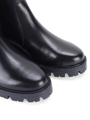 Off The Hook Black Harrogate Leather Chelsea Boots With Zip Detail - Image 8 of 8