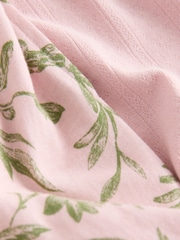 Laura Ashley Pink/Green Lloyd Print Pyjama Shorts Set - Image 10 of 13