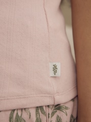 Laura Ashley Pink/Green Lloyd Print Pyjama Shorts Set - Image 6 of 13