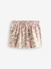 Laura Ashley Pink/Green Lloyd Print Pyjama Shorts Set - Image 9 of 13