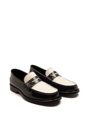 Off The Hook White Monro Loafer Formal Casual Slip-On Leather Shoes - Image 4 of 8
