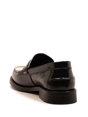 Off The Hook White Monro Loafer Formal Casual Slip-On Leather Shoes - Image 5 of 8