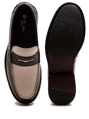 Off The Hook White Monro Loafer Formal Casual Slip-On Leather Shoes - Image 6 of 8