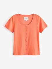 Laura Ashley Orange Meadow Print Button Through Pyjamas Set - Image 8 of 11