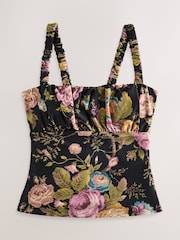 Laura Ashley Black Uffington Tummy Control Tanikini Top - Image 5 of 8