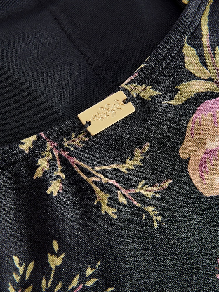 Laura Ashley Black Uffington Tummy Control Tanikini Top - Image 8 of 8