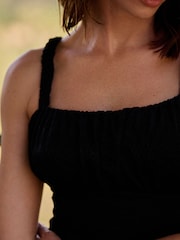 Laura Ashley Black Broderie Swimsuit - Image 5 of 10