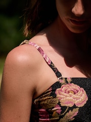 Laura Ashley Uffington Tummy Control Tie Waist Swimsuit - Imaginea 5 din 10