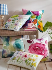 Bluebellgray Fuchsia Pink Rose Cushion - Image 3 of 6