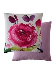 Bluebellgray Fuchsia Pink Rose Cushion - Image 6 of 6