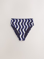 Laura Ashley Bikinihose mit Wellenmuster und hohem Bund - Bild 6 von 10