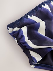 Laura Ashley Bikinihose mit Wellenmuster und hohem Bund - Bild 7 von 10