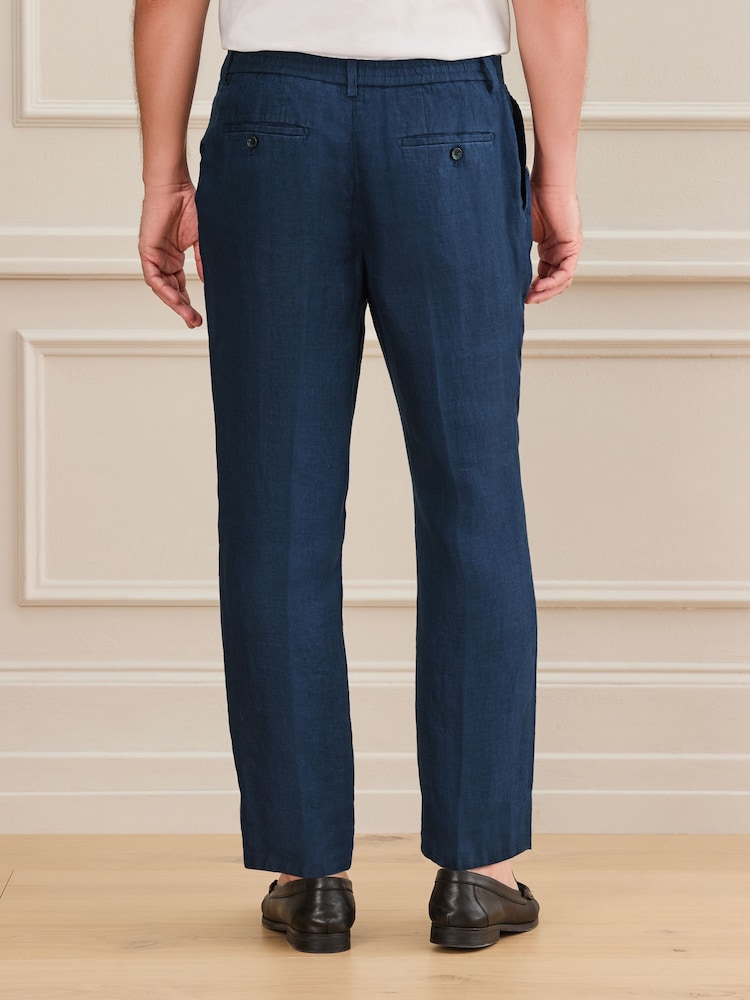 Navy Signature Drawstring Trousers - Image 2 of 8