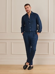 Navy Signature Drawstring Trousers - Image 3 of 8