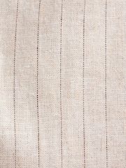 Ecru Slim Fit Striped Linen Trousers - Image 7 of 9