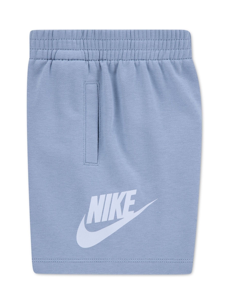 Nike Blue Little Club T-Shirt And Shorts Set - Image 3 of 3