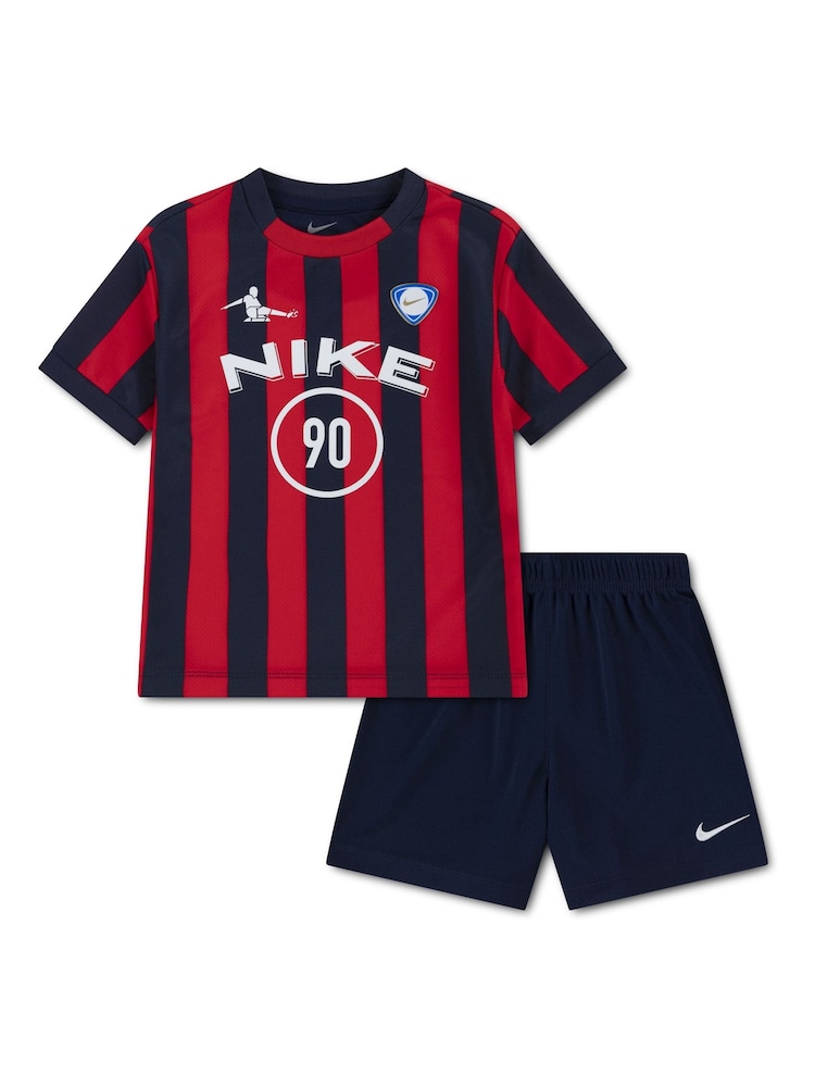 Nike Red Little Goal Mode T-Shirt And Shorts Set - Image 1 of 5