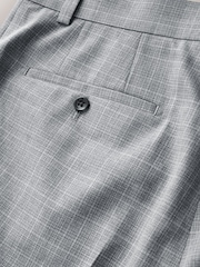 Light Grey Textured Check Smart Trousers - Image 10 of 10
