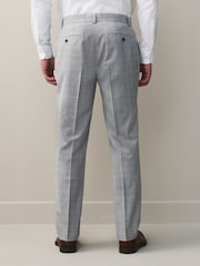 Light Grey Textured Check Smart Trousers - Image 4 of 10