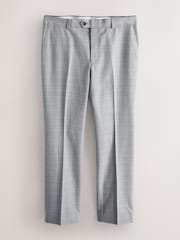 Light Grey Textured Check Smart Trousers - Image 6 of 10