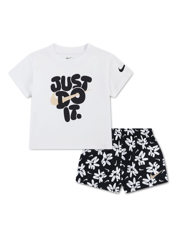 Nike Black Little Kids Bold Play Graphic T-Shirt and Shorts Set - Image 1 of 5