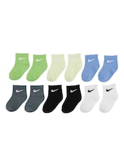 Nike Green NHN Infant Swoosh Ankle Socks 6 Pack - Image 1 of 1