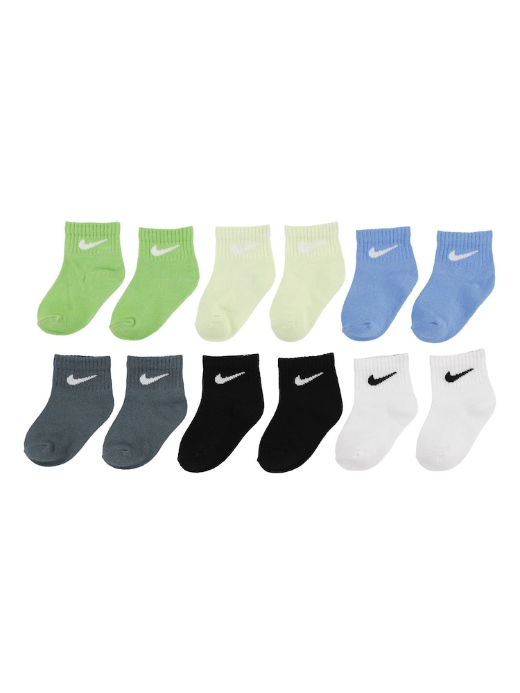 Nike Green NHN Infant Swoosh Ankle Socks 6 Pack - Image 1 of 1