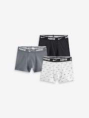 Nike Grey Print E Day Cotton Stretch Boxers 3 Pack - Image 1 of 4