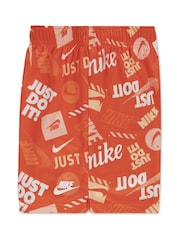 Nike Orange T-Shirt and Printed Shorts Set - Image 3 of 4