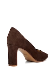 Dune London Brown Arriving Comfort Mid Block Heels - Image 4 of 6