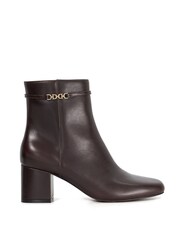 Dune London Brown Oaklee Side Buckle Block Heels - Image 2 of 6