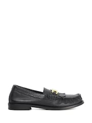 Dune London Black Granules Chain Loafers - Image 2 of 6