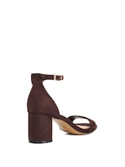 Dune London Brown Melins Block Heel Back Sandals - Image 3 of 4