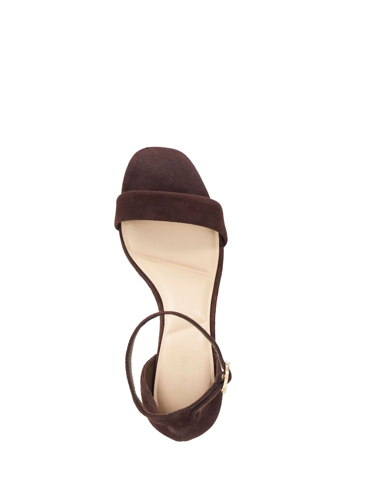 Dune London Brown Melins Block Heel Back Sandals - Image 4 of 4 Dune London Brown Melins Block Heel Back Sandals - Image 4 of 4