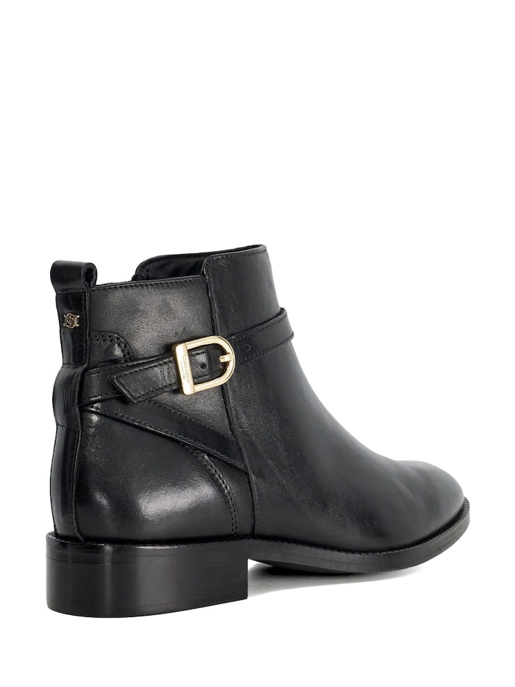 Dune London Black Wide Fit Pemma Strap Trim Ankle Boots - Image 2 of 6 Dune London Black Wide Fit Pemma Strap Trim Ankle Boots - Image 2 of 6