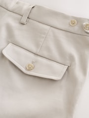 Stone Relaxed Fit Smart Chinos With Side Adjuster - Image 11 of 11