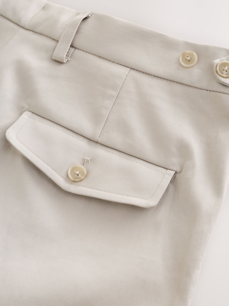 Stone Relaxed Fit Smart Chinos With Side Adjuster - Image 11 of 11