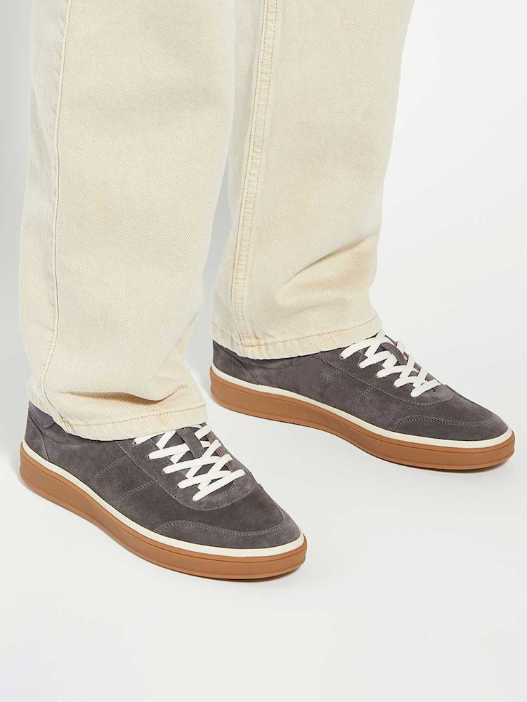 Dune London Grey Tony Cupsole Trainers - Image 1 of 6 Dune London Grey Tony Cupsole Trainers - Image 1 of 6