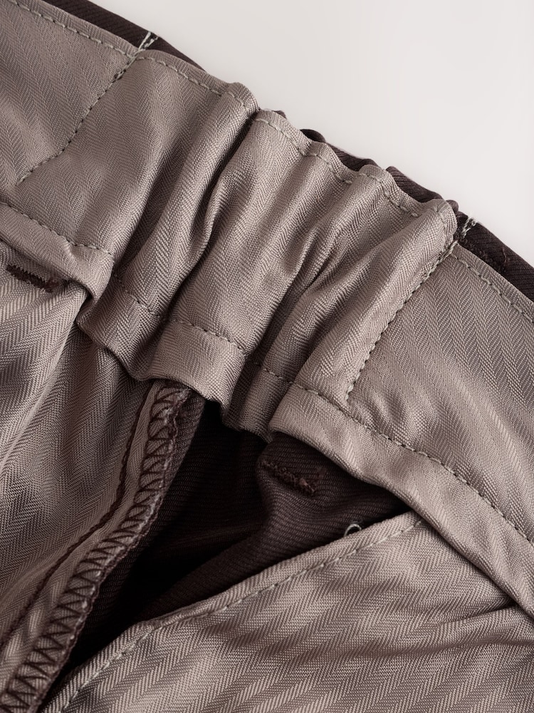 Chocolate Brown Muscle Fit Smart Cotton TENCEL™ Lyocell Blend Chinos With Comfort Waistband - Image 13 of 13
