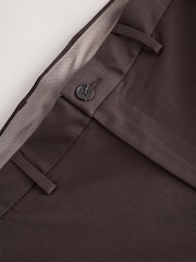 Chocolate Brown Muscle Fit N. Premium Smart Cotton TENCEL™ Lyocell Blend Chinos With Comfort Waistband - Image 7 of 10