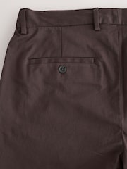 Chocolate Brown Muscle Fit N. Premium Smart Cotton TENCEL™ Lyocell Blend Chinos With Comfort Waistband - Image 9 of 10