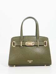 Dune London Green Dinky Define Mini Belted Tote Bag - Image 1 of 6