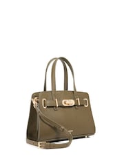 Dune London Green Dinky Define Mini Belted Tote Bag - Image 4 of 6