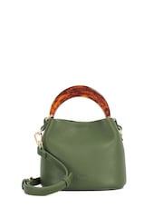 Dune London Green Dharla Moulded Handle Scoop Bag - Image 2 of 6