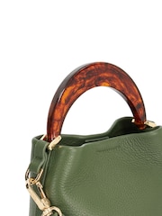 Dune London Green Dharla Moulded Handle Scoop Bag - Image 4 of 6