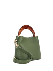 Dune London Green Dharla Moulded Handle Scoop Bag - Image 5 of 6