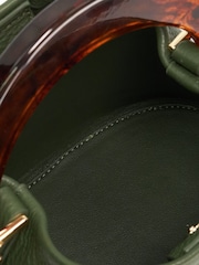 Dune London Green Dharla Moulded Handle Scoop Bag - Image 6 of 6
