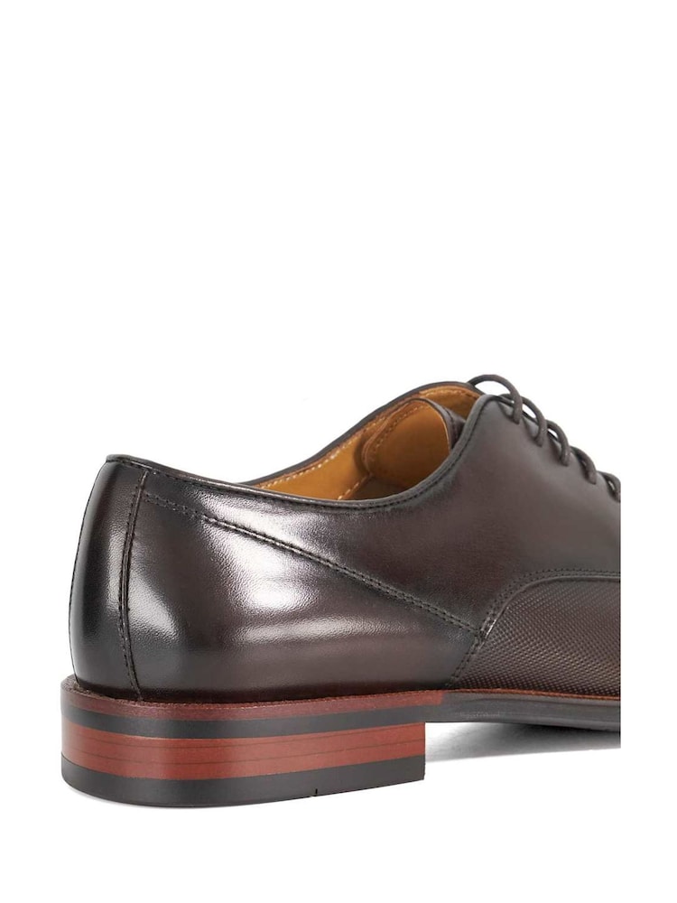 Dune London Brown Embossed Detail Toe Derby Shoes - Image 5 of 5 Dune London Brown Embossed Detail Toe Derby Shoes - Image 5 of 5