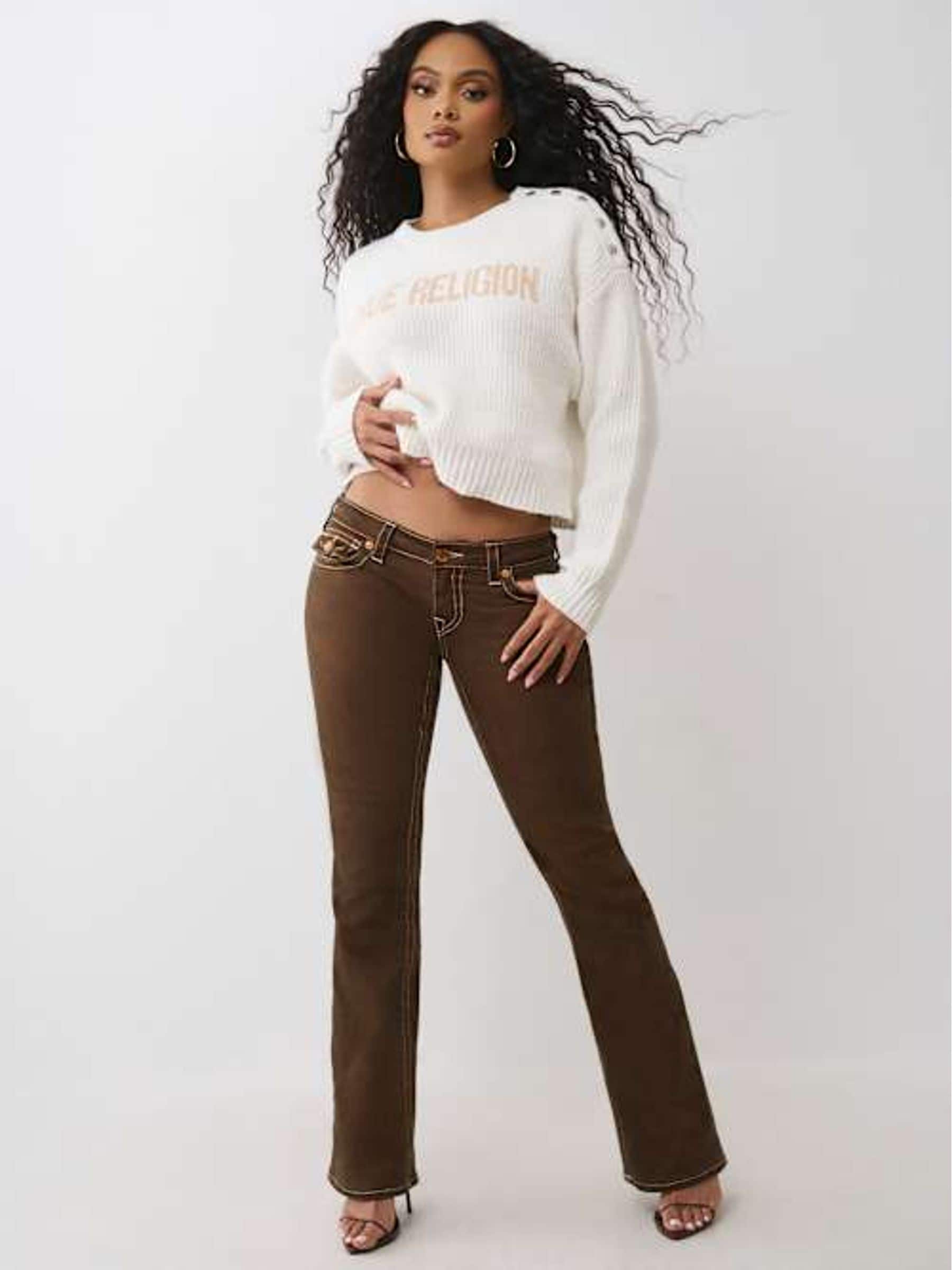 Buy True Religion White Logo Off Shoulder Jumper from Next USA